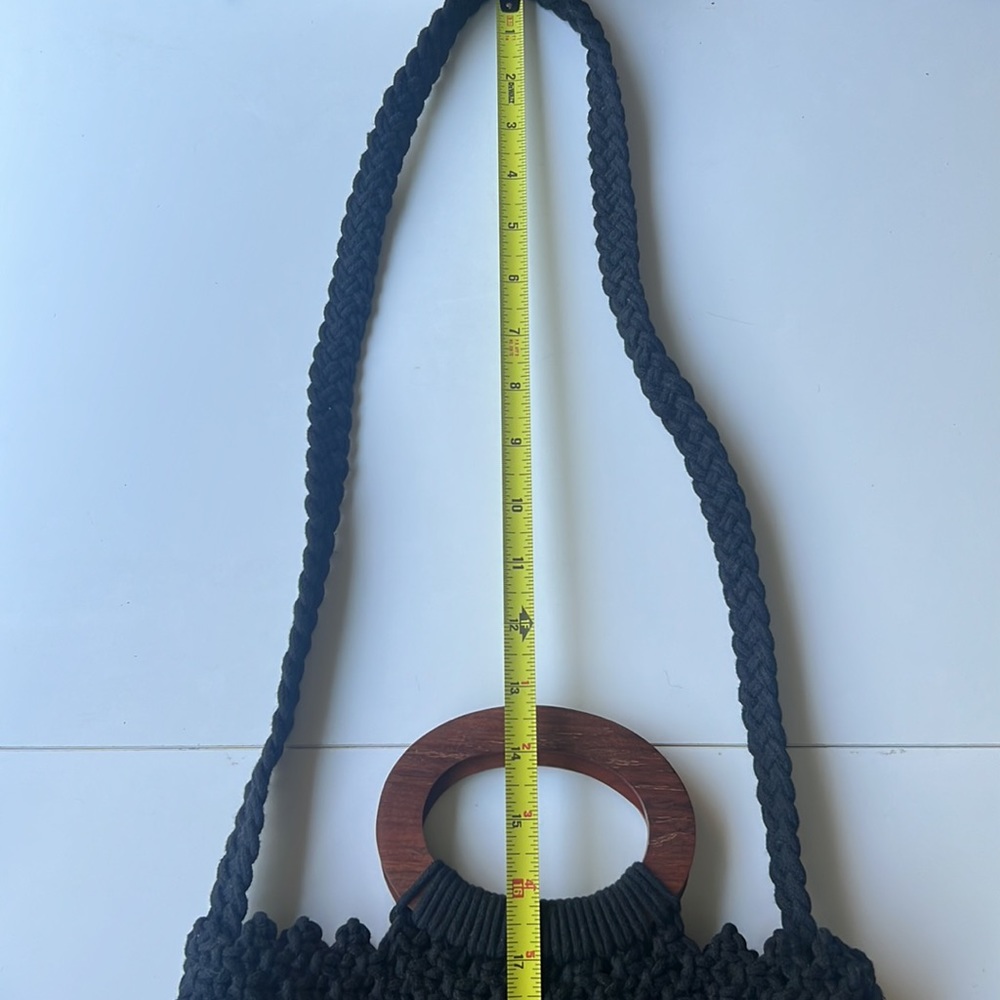 Danielle Nicole Macram Handbag, Crossbody & Woode… - image 5